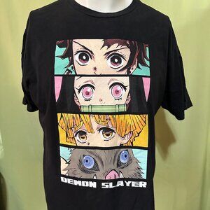 Demon Slayer Men's Black T Shirt Size XL Cotton